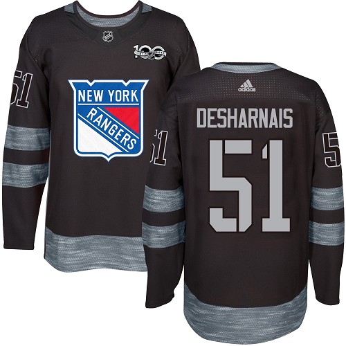 Adidas Rangers #51 David Desharnais Black 1917-100th Anniversary Stitched NHL Jersey